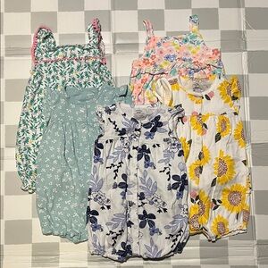 Carter's Floral and Patterned Jumpsuits & Rompers Set